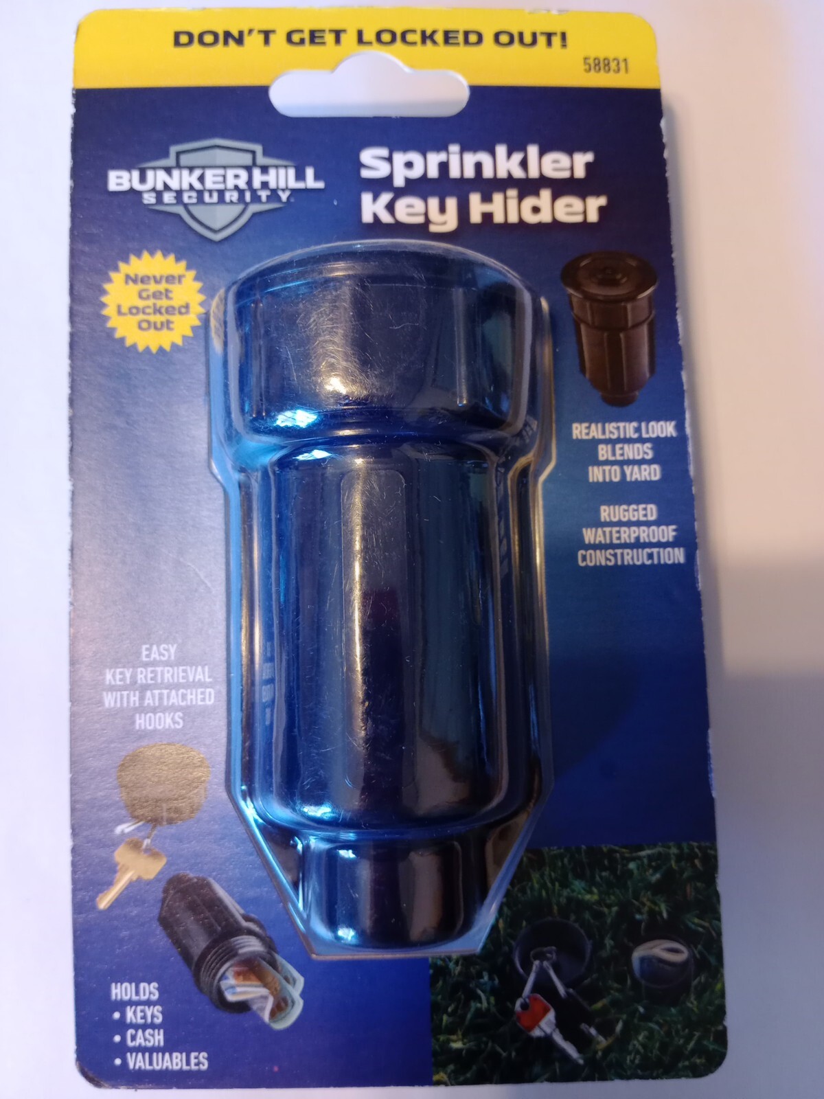 ! Bunker Hill Security Sprinkler Key Holder Safe Waterproof Cash Fake