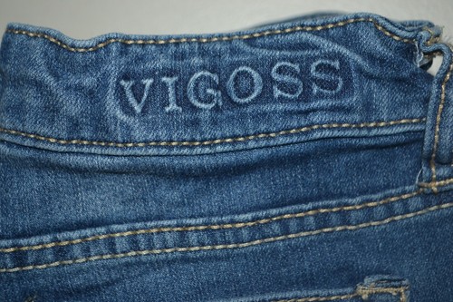 Vigoss Girl's The Austin Ankle Skinny Gem Pearl Blue Denim Jeans Sz 14 - Picture 3 of 12