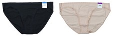 Jenni by Jennifer Moore Lace Trim Bikini Panty Solid Color Women's Underwear NWT