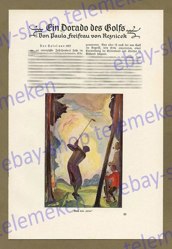 Paula von Reznicek Golf Ballsport Landklub Wannsee Berlin Bohemian Art Deco 1927