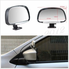 One Pair Wide Angle Adjustable Vehicle Blind Spot Side Rear View Mirrors Silver