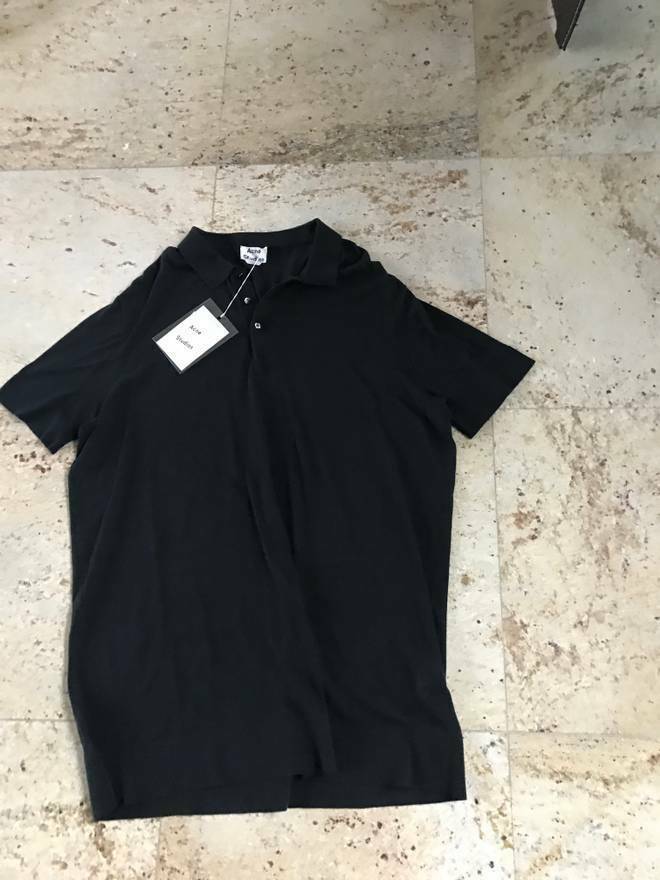 ACNE STUDIOS Koin knitted cotton polo shirt black s/s 16 | eBay ACNE STUDIOS Koin knitted cotton polo shirt black s/s 16 | eBay