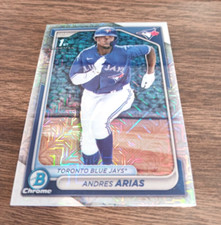 ANDRES ARIAS 2024 BOWMAN CHROME CARD BCP-236 BLUE JAYS (MOJO PROSPECT REFRACTOR)