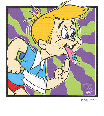 Acid Kid Blotter Art 2021 By Frank Kozik signed and numbered