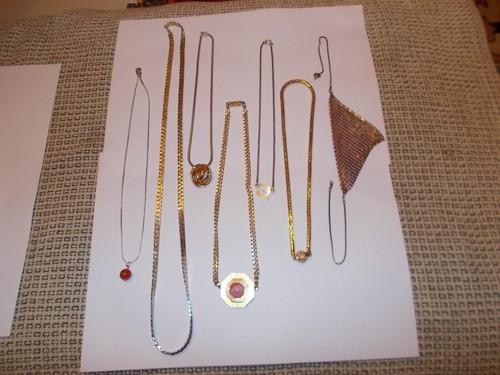 7 x Kette (rote Steine)  60er-80er Jahre Vintage Modeschmuck + Designer - Bild 2 von 5