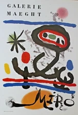 Joan Miro Lithograph Galerie Maeght Exhibition Poster 1978 First Edition