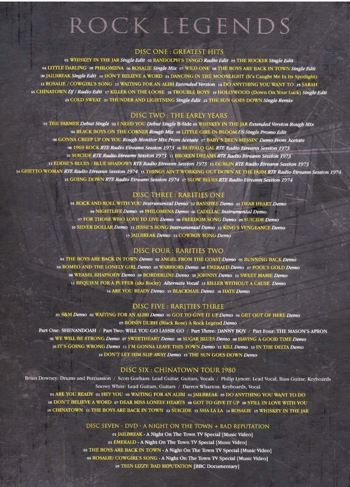 Thin Lizzy - Rock Legends Limited Deluxe Edition  JAPAN Box 6 SHM CD + DVD NEU - Bild 4 von 4