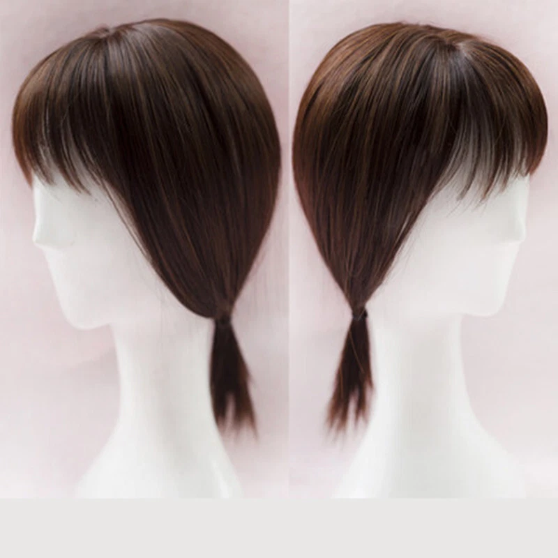 Top de plástico sintético con flequillo de repuesto para mujer/tupé de EE. UU. Foto 2 de 4