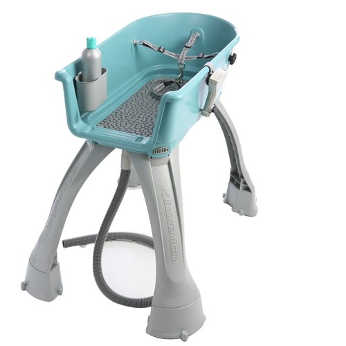 DOG PET TEAL BOOSTER BATH - INDOOR OUTDOOR BATHING GROOMING - MEDIUM SIZE