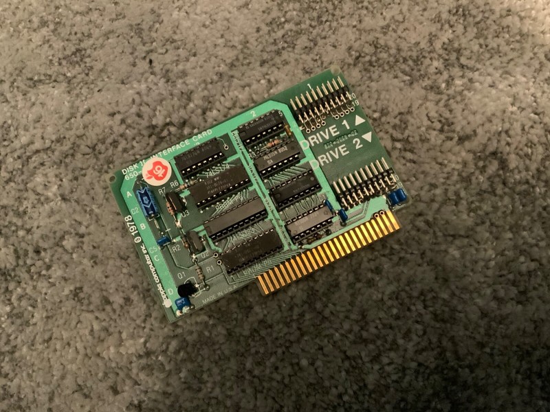 Vintage 1978 Apple Computers Disk II Interface Card ref.1