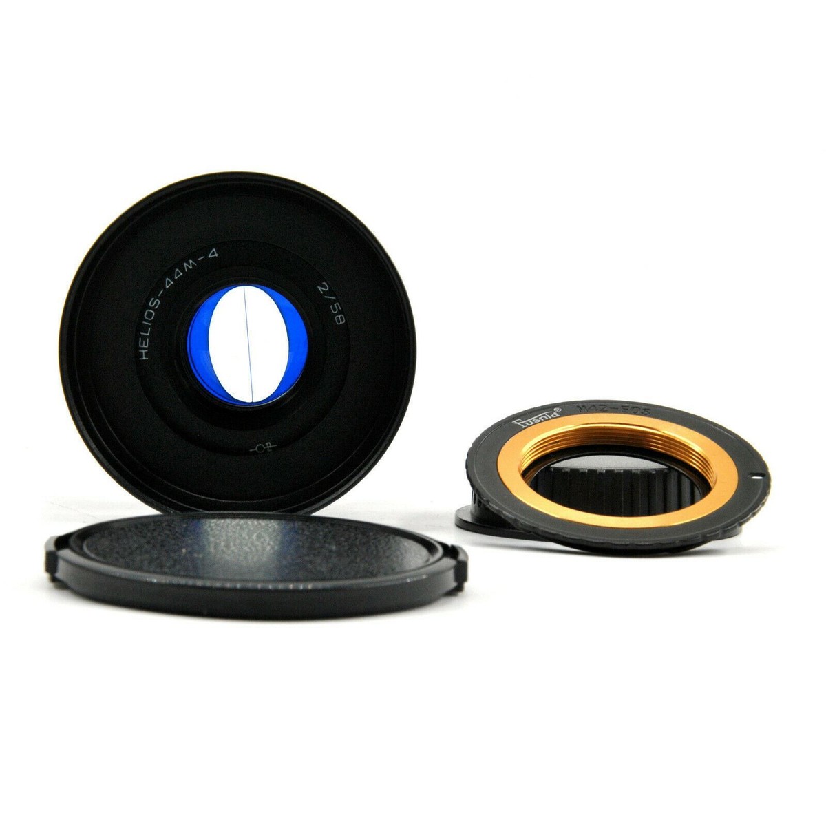 Helios-44M-4 58mm F2 Cine Mod Lens w/ Blue Anamorphic Bokeh & Blue