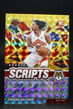 2020-21 Panini Mosaic Freddie Gillespie #RS-FGL Rookie Scripts Gold Prizm Auto