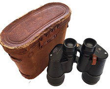 E-19 Vintage Mariner Binoculars 375 at 1000 feet - Leather Case - For Parts
