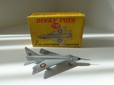 VINTAGE DINKY TOYS 737 PIB P.I B LIGHTNING FIGHTER MODEL AIRCRAFT BOXED 
