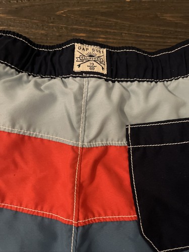 Gap Kids, Boys Bathing Suit, Size XL (12), Navy Blue / Red - Picture 3 of 10