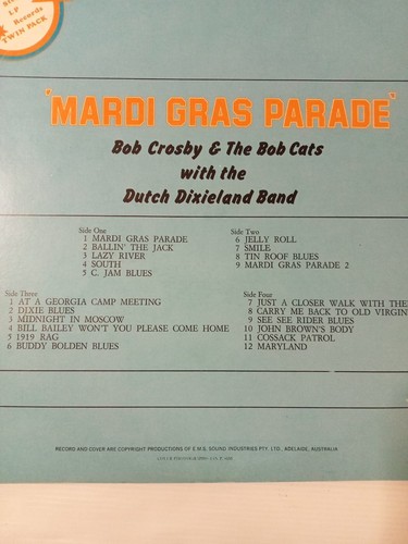 Mardi Gras Padade by Bob Crosby & The Bob Cats with the Dutch Dixieland Band - Picture 4 of 16
