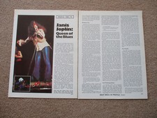 Janis Joplin- 3 page magazine article with colour and B/W pics
