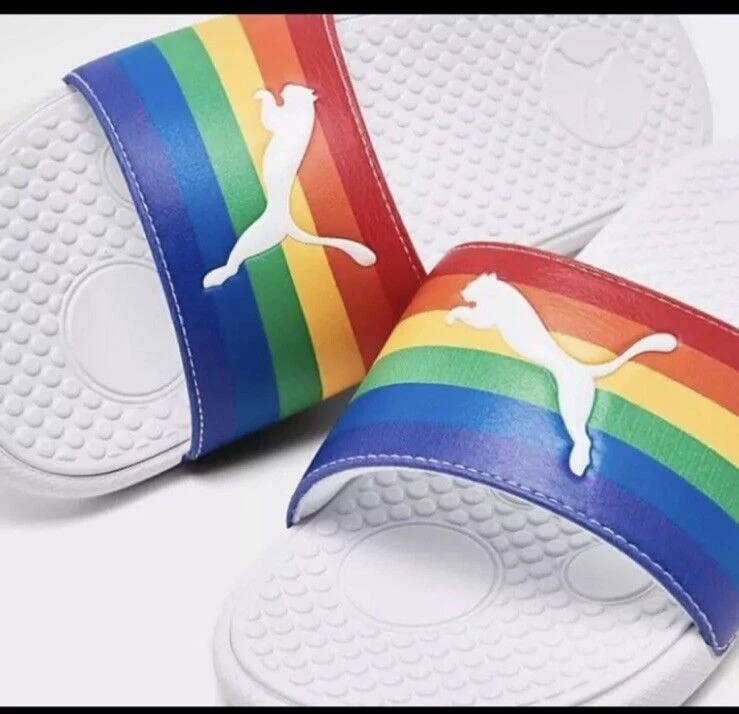 Puma Cool Cat Leap Rainbow White Rainbow 383190 New