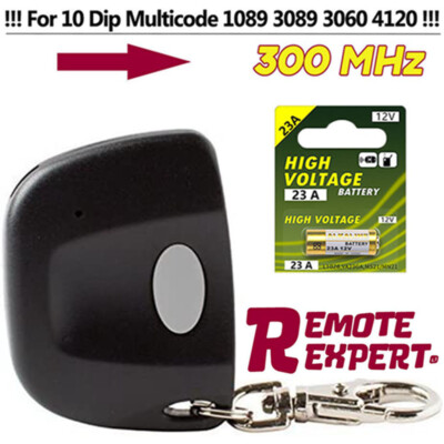 2 for Linear Multi Code Garage Door Opener Remote 3089 MCS308911 1 Button 10 DIP