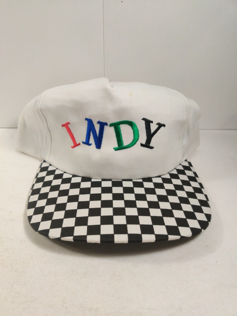 Vtg 80s blank Checker Punk Rock trucker Hat Snapback Cap vintage