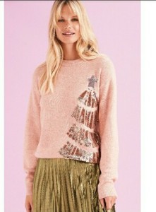 sequin christmas tree jumper