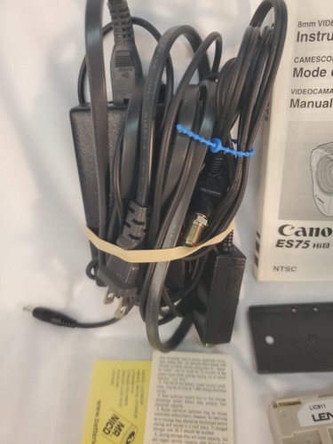 Canon ES75 ES75A HI8 Video8 Camcorder Rec/Player Bundle W/ Cables & X- Battery - Picture 10 of 16