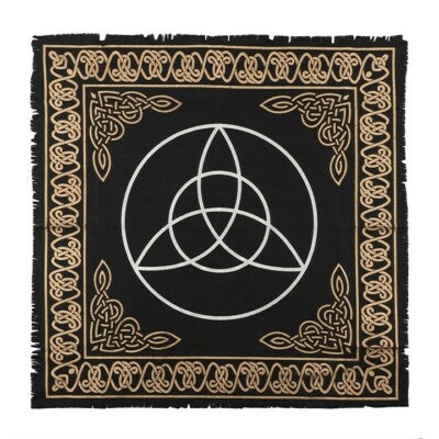 Triquetra Altartuch Wandbehang Keltischer Knoten Schwarze Magie Hexe Zauber Goth Emo 