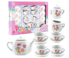 Liberty Imports 16 Piece Rose Flower Miniature Porcelain Ceramic Tea Set | Kids