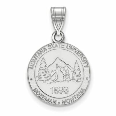 Sterling Silber Montana State Medium Wappen Anhänger