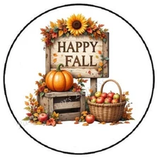 HAPPY FALL AUTUMN ENVELOPE SEALS LABELS STICKERS PARTY FAVORS
