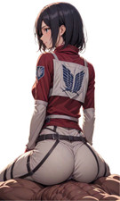 Mikasa Attack on Titan Waifu Weatherproof Anime Sticker 6" Car Decal