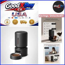 Automatic Pet Feeder 5L for Cats Dogs Programmable Food Dispenser Black