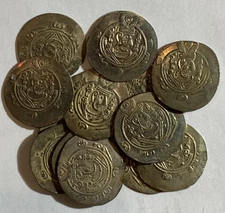 Arab-Sasanian. Tabaristan, 780-793. SILVER 1/2 Dirham. RANDOM PER COIN.