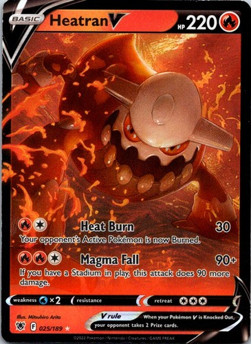 Heatran V 025/189 Holo Pokemon Astral Radiance NM