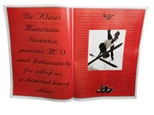 1993 Dr. Martens Ad Klaus Maertens Inventor Skiing Vintage Shoe Print