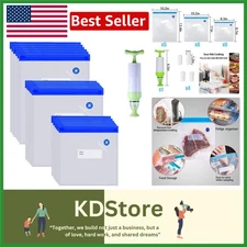 22pcs Reusable Vacuum Food Storage Bags Kit - Sous Vide & Freezer Safe