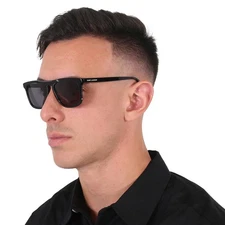 Saint Laurent Black Browline Men's Sunglasses SL 586 001 56 SL 586 001 56