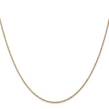 14k Yellow Gold .8mm Light Baby Rope Chain Ne...