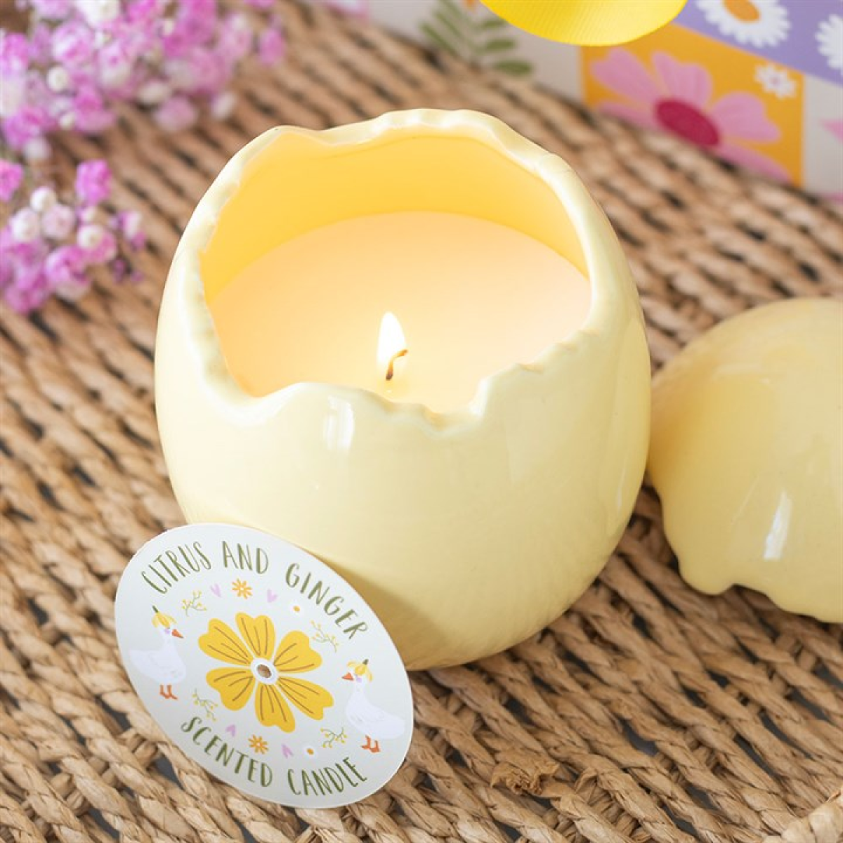 Citrus & Ginger Scented Egg Shaped Easter Candle
