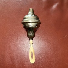 Antique Baby Rattle Natural Bone Handle Sterling? No Markings