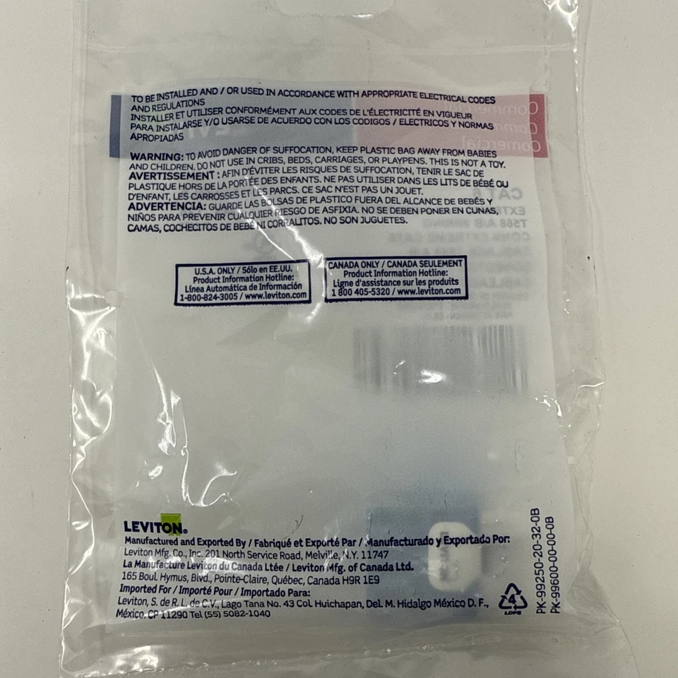 Conector Leviton Extreme Cat 6 61110-RL6 - SAN 128 - NUEVO (Lote de 6) Foto 3 de 4