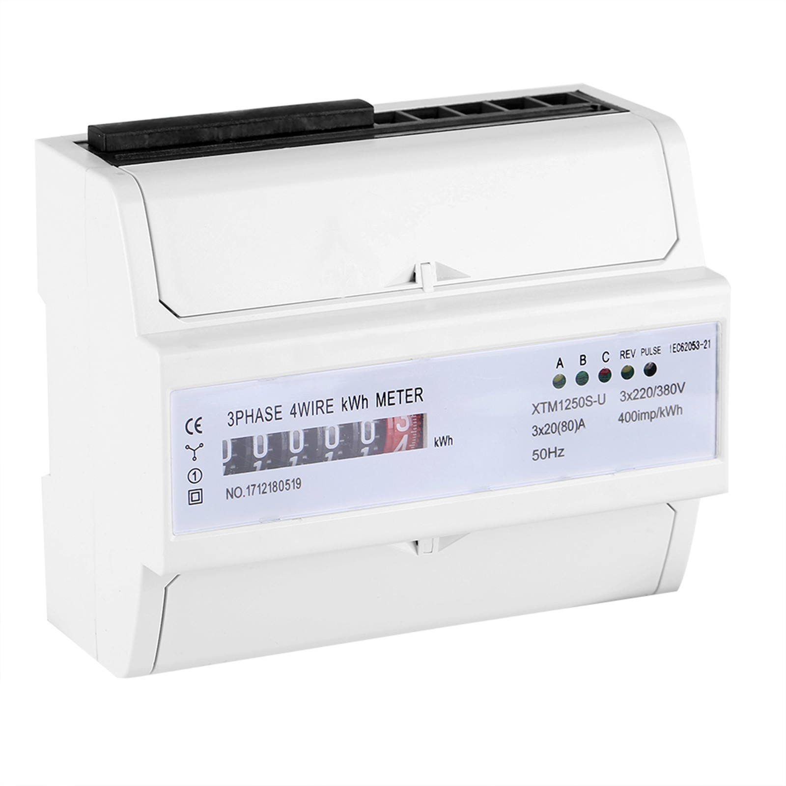 Digital 3 Phase Electric Meter High Accuracy Energy Meter For Indoor Use