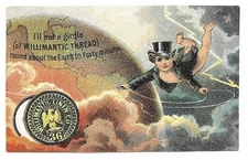 Victorian Trading Card - Willimantic - "Boy Flying with Lightning" (5P6)