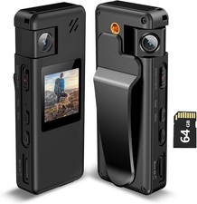 A32 Body Camera, Portable Body Cam with 180  Rotatable Lens and Motion Detect...