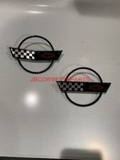 1991-96 C4 Corvette Nose And Fuel Gas Door Emblems 91 92 93 94 95 96 Set-pair