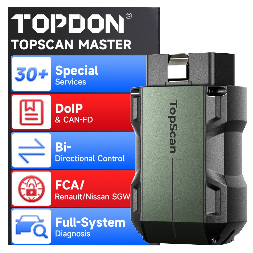 2026 TOPDON Topscan Master OBD2 Bluetooth Car Diagnostic Scanner Tool All System