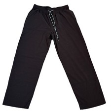 Athleta TREKKIE Straight Crop Pants Womens 10 Tall Black Lightweight Stretch