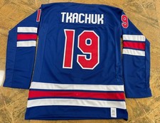 Men's Matthew Tkachuk 19 Fully Stitched USA Winter Olympics Royal 2026 "Sizes"