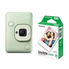 FUJIFILM instax mini LiPlay Hybrid Instant Camera Green w/ Film Set