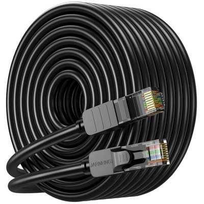 100ft Cat 6 Ethernet Cable 10Gbps High Speed Indoor Outdoor Internet Network